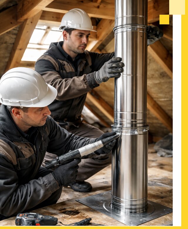 Монтаж дымоходов для каминов в Назрани с гарантией качества
