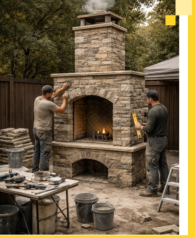 Проектирование и установка уличных каминов в Назрани