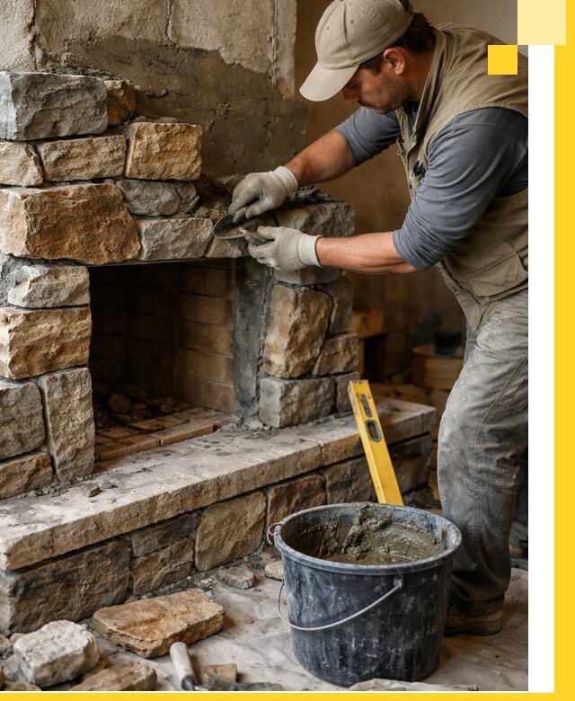 Изготовление и установка каменных каминов под ключ в Назрани