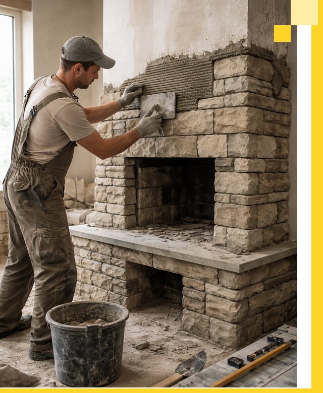 Строительство каминов под ключ в Назрани от проектирования до монтажа