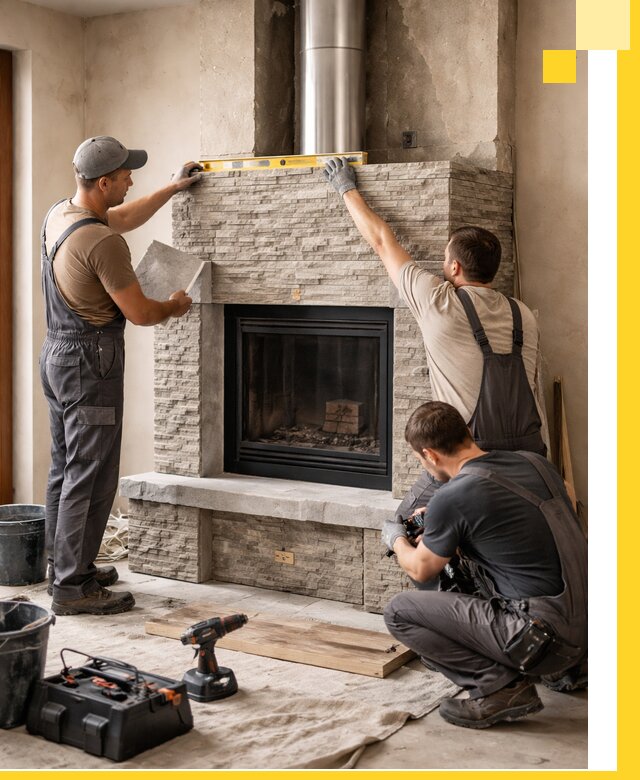 Профессиональный монтаж каминов под ключ в Назрани для дома