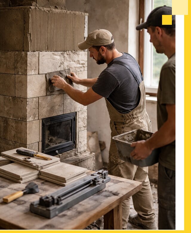 Профессиональная облицовка печей в Назрани: керамика и камень