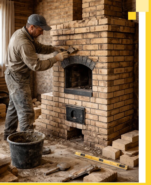 Кирпичные печи под ключ в Назрани: проектирование и кладка
