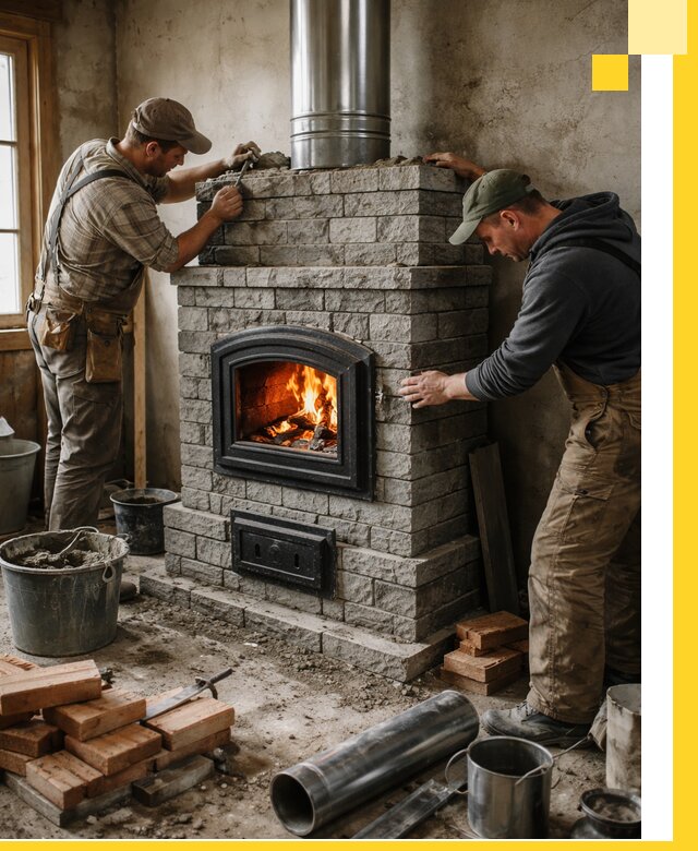 Производство, поставка и монтаж дровяных печей в Назрани