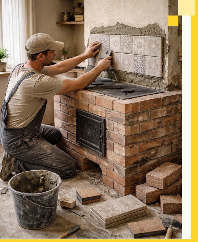 Печи с плитой на заказ монтаж гарантия и сервис в Назрани