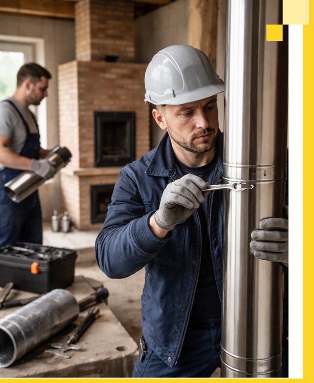 Профессиональный монтаж дымоходов для печей в Назрани