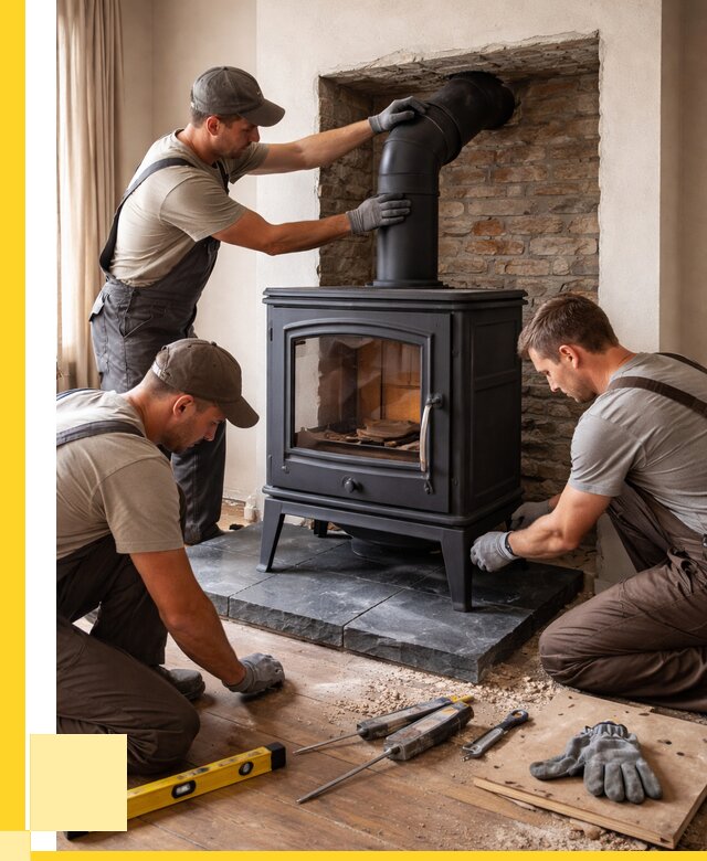 Монтаж печи камина в частном доме в Назрани от 25680 р. | ЭриданНзр