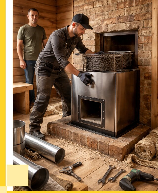 Монтаж банных печей под ключ в Назрани от 18490 р., ЭриданНзр