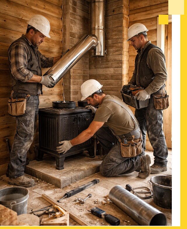 Профессиональный монтаж банных печей и дымоходов в Назрани