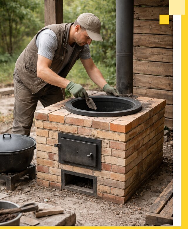 Изготовление и установка печей для казана в Назрани под ключ