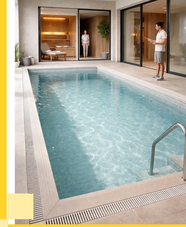 Отделка бассейна пленкой ПВХ в Назрани от 3595 р. - ЭриданНзр