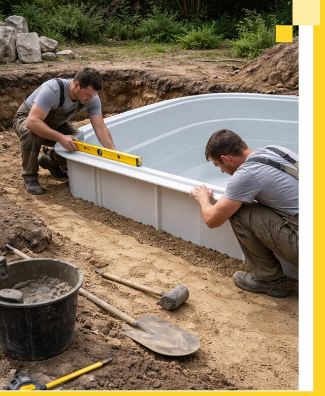 Производство и установка пластиковых бассейнов в Назрани под ключ