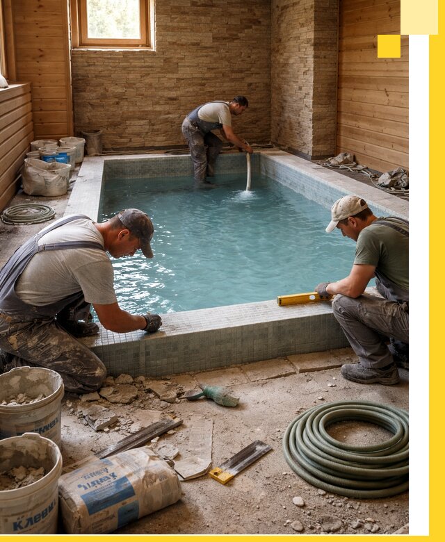 Проектирование и строительство бассейнов для бани в Назрани