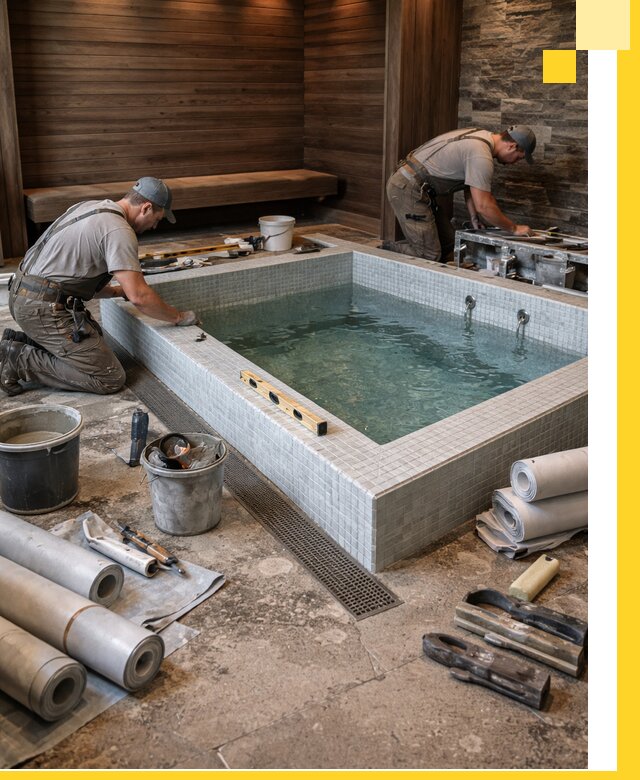 Установка и строительство бассейнов для сауны в Назрани