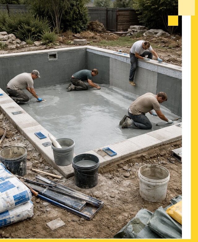 Изготовление и монтаж чаши бассейна под ключ в Назрани