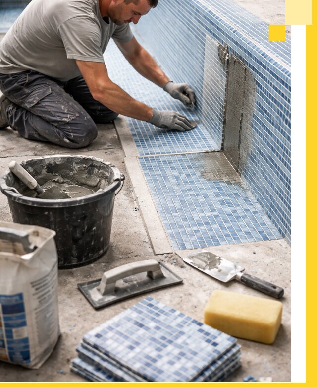 Укладка и ремонт мозаики для бассейнов под ключ в Назрани