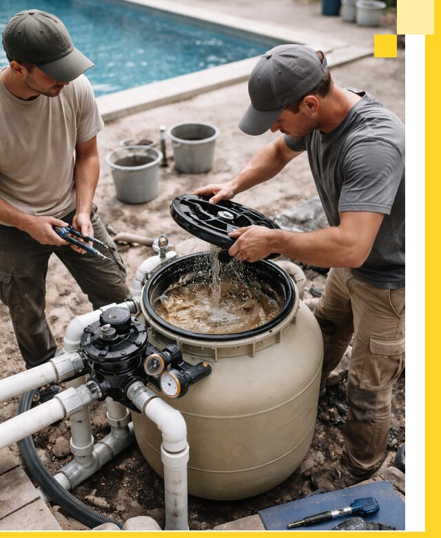 Установка и обслуживание песочных фильтров для бассейнов в Назрани