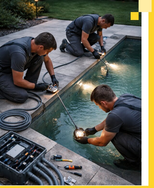 Профессиональное освещение бассейнов в Назрани: дизайн и монтаж