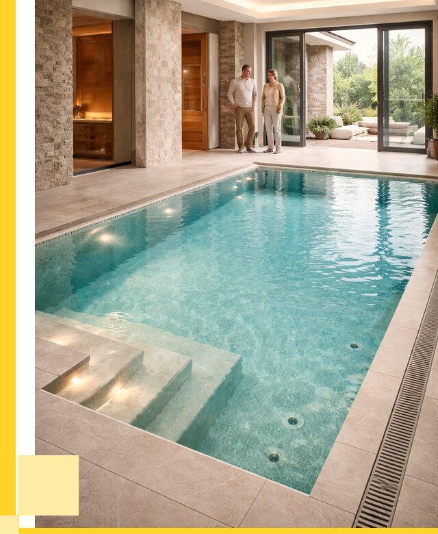 Бассейн во дворе в Назрани: проект, отделка от 1232640 р. | ЭриданНзр