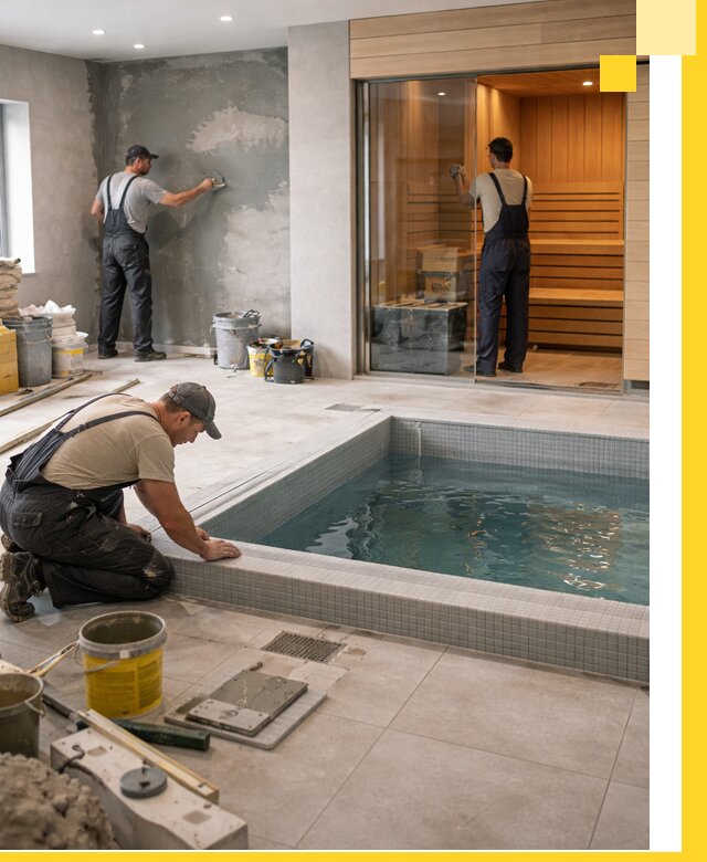 Проектирование и строительство сауны с бассейном в Назрани