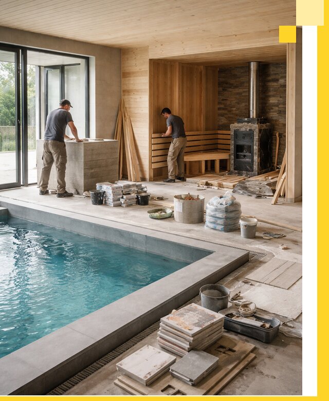 Проектирование и строительство бань с бассейном в Назрани