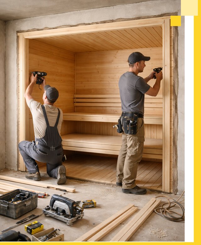 Монтаж саун под ключ в Назрани — проектирование и установка