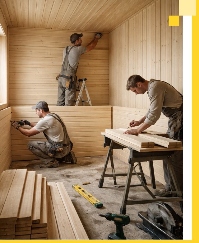 Обшивка саун в Назрани из натуральной древесины под ключ