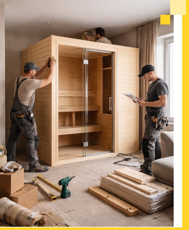 Установка и благоустройство саун в квартире в Назрани