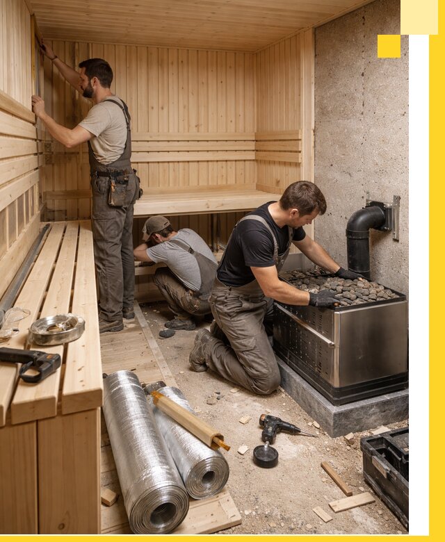 Индивидуальные сауны на заказ в Назрани под ключ, проект и монтаж