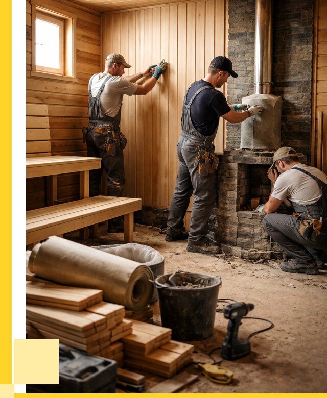 Ремонт бань под ключ в Назрани от 46224 р. | ЭриданНзр