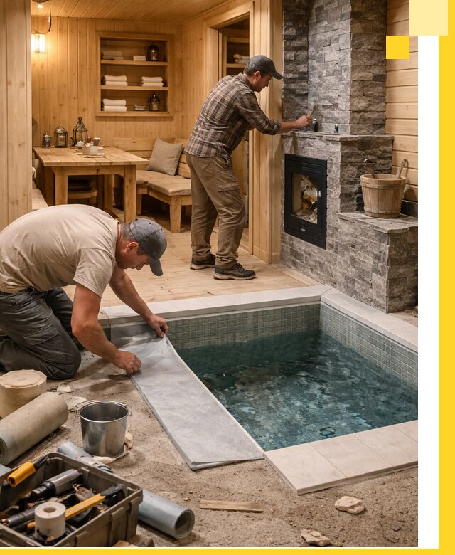 Строительство бань с комнатой отдыха под ключ в Назрани