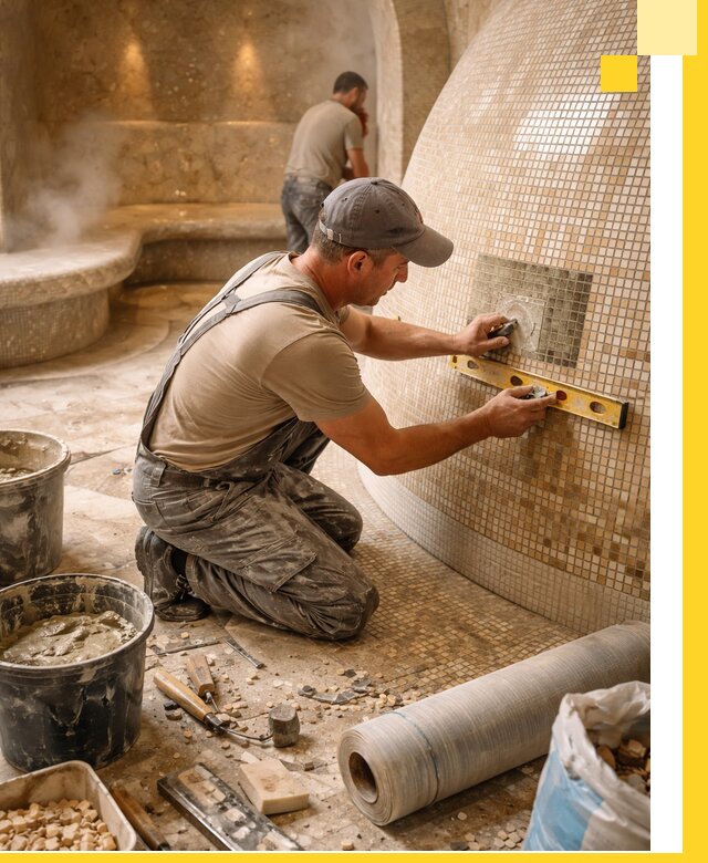 Хамам под ключ в Назрани: проектирование, строительство, отделка