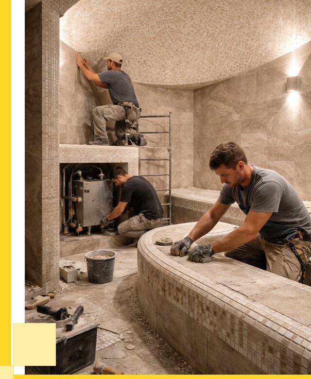 Монтаж хамамов под ключ в Назрани от 256800 р. ЭриданНзр