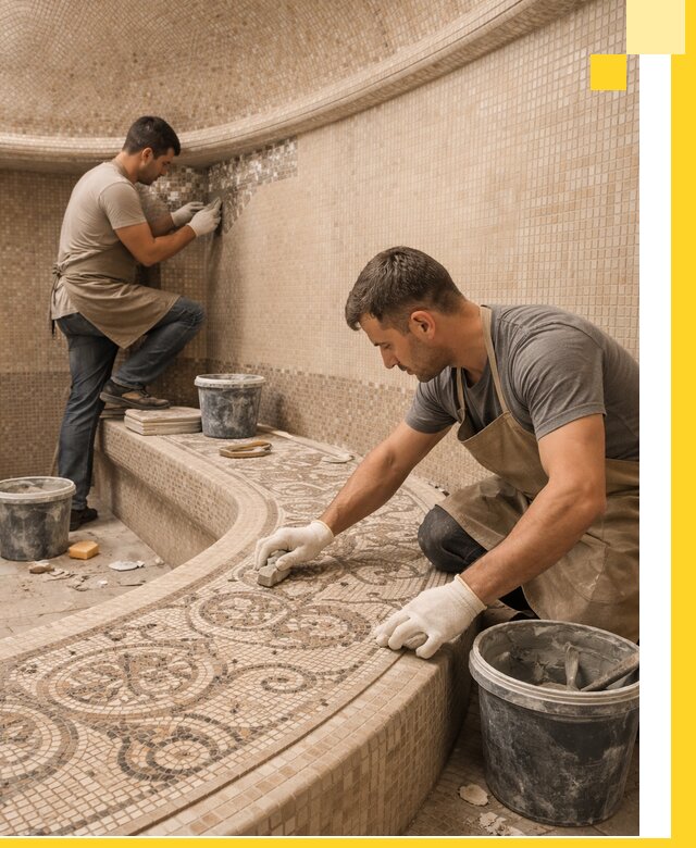 Плитка для хамама в Назрани, укладка, подбор и поставка