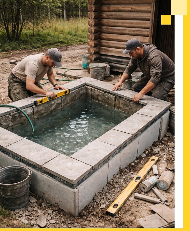 Изготовление и установка холодных купелей под ключ в Назрани